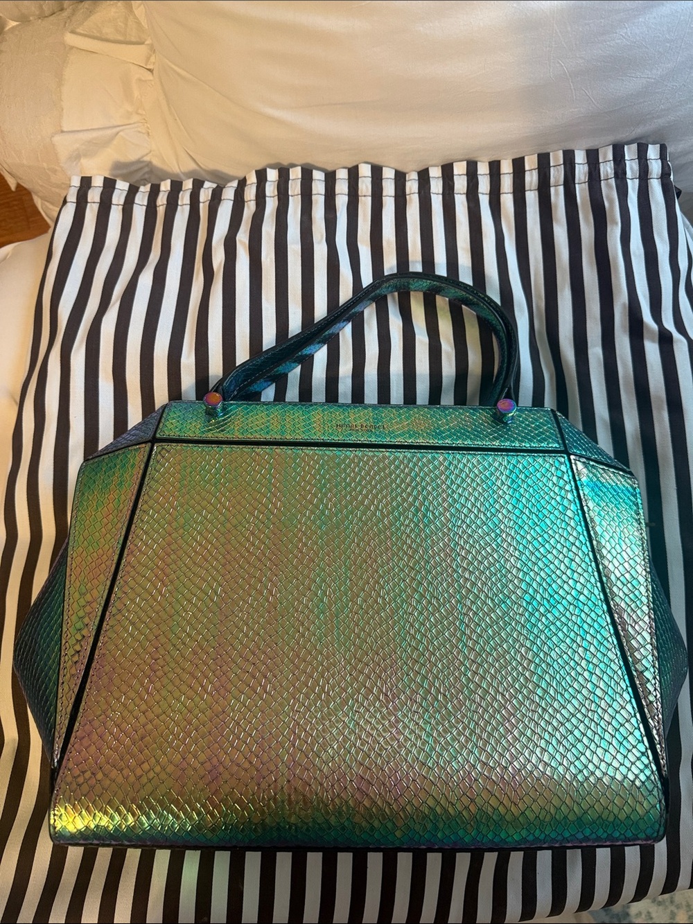 Iridescent mermaid Henri Bendel Handbag NEW